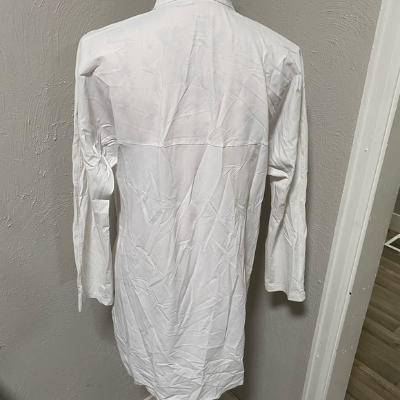 Aday Something Borrowed Blouse Button Down Shirt White L - Picture 7 of 9